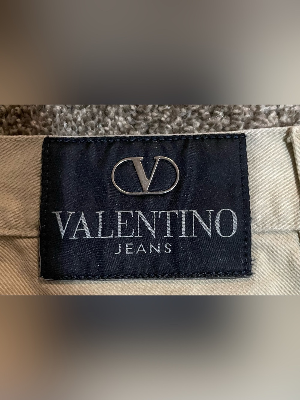 Valentino Men's Cream Straight Jeans - Picture 3 of 7